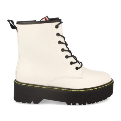 Botin de Mujer Estilo Militar con Cordones