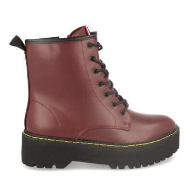 Botin de Mujer Estilo Militar con Cordones