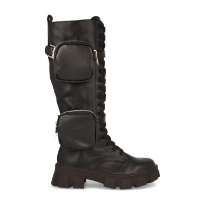 Bota Plana de Mujer con Cordones - Imagen 2