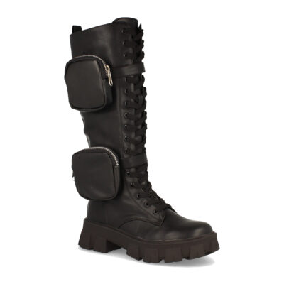 Bota Plana de Mujer con Cordones - Imagen 3
