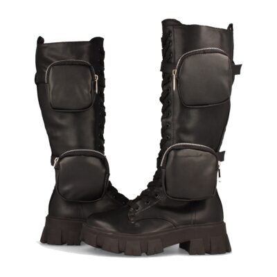 Bota Plana de Mujer con Cordones - Imagen 5