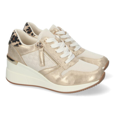 Zapatilla para Mujer, con Cuña, Cremallera de Adorno