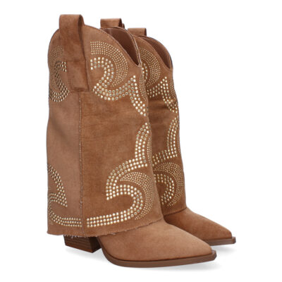 Botines de Tacón para Mujer, Estilo Cowboy Polaina, Comodas y Elegantes