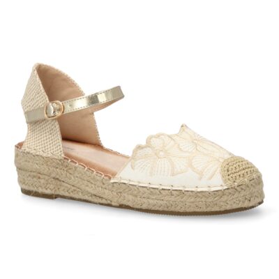 Sandalia de cuña de yute para mujer, comodas y elegantes, diseño de flores - Imagen 3