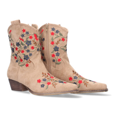 Botin de tacon comodo para mujer