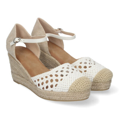 Sandalia de Cuña para Mujer, Cómda y Elegante, Forrada de Yute