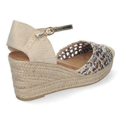 Sandalia de Cuña para Mujer, Cómda y Elegante, Forrada de Yute - Imagen 4