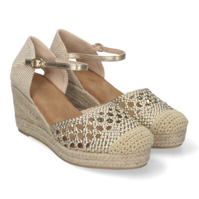 Sandalia de Cuña para Mujer, Cómda y Elegante, Forrada de Yute