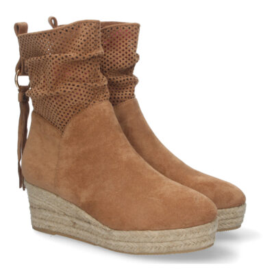 Botines con Cuña de Yute para Mujer. Cómodas