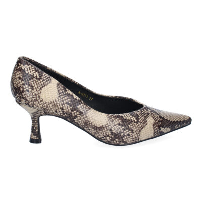Zapatos de Salón Tacón Fino para Mujer, Estampado de Serpiente - Imagen 2