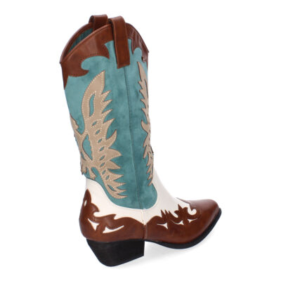 Botas Cowboy para Mujer, Caladas con Detalles Perforados - Imagen 4