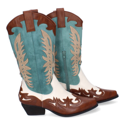 Botas Cowboy para Mujer, Caladas con Detalles Perforados - Imagen 5
