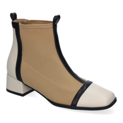 Botines de Mujer, Comodos Material Elastico, Elegantes, Diseño Bicolor - Imagen 3