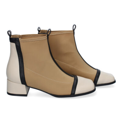 Botines de Mujer, Comodos Material Elastico, Elegantes, Diseño Bicolor - Imagen 5