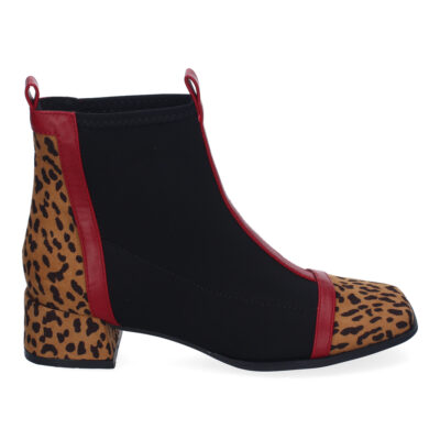 Botines de Mujer, Comodos Material Elastico, Elegantes, Diseño Bicolor - Imagen 2