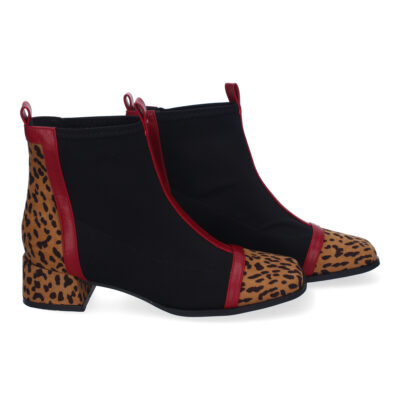 Botines de Mujer, Comodos Material Elastico, Elegantes, Diseño Bicolor - Imagen 5