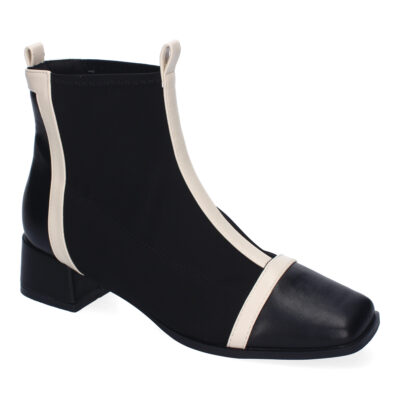 Botines de Mujer, Comodos Material Elastico, Elegantes, Diseño Bicolor - Imagen 3