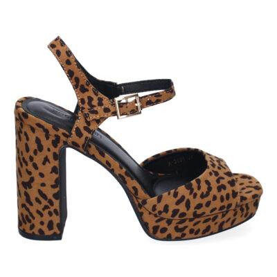Sandalia de Tacon Alto para Mujer, Comodo, Estampado Animal Print - Imagen 2