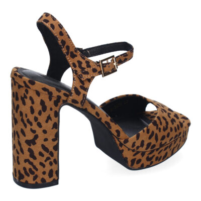 Sandalia de Tacon Alto para Mujer, Comodo, Estampado Animal Print - Imagen 4