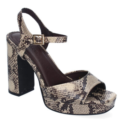 Sandalia de Tacon Alto para Mujer, Comodo, Estampado Animal Print - Imagen 3