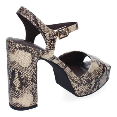 Sandalia de Tacon Alto para Mujer, Comodo, Estampado Animal Print - Imagen 4