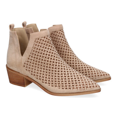 Botines de Mujer Calados, Comodos, Diseño Trenzado, Elegantes con Punta Fina