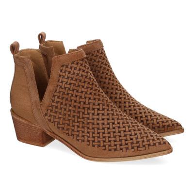 Botines de Mujer Calados, Comodos, Diseño Trenzado, Elegantes con Punta Fina