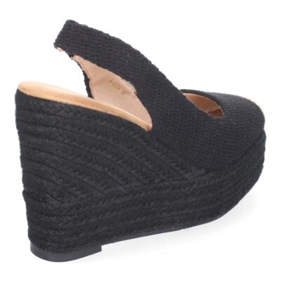 Sandalia de Cuña de Yute para Mujer, Comodas y Elegantes, Diseño de Pala Cerrada con Detalles Bordados - Imagen 4