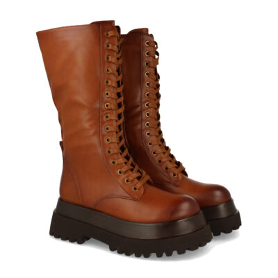 Bota de Plataforma con Cordones