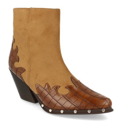 Botin de Tacon con Estamapdo de Cocodrilo y Tachuelas - Imagen 2