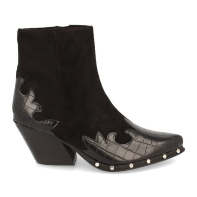 Botin de Tacon con Estamapdo de Cocodrilo y Tachuelas