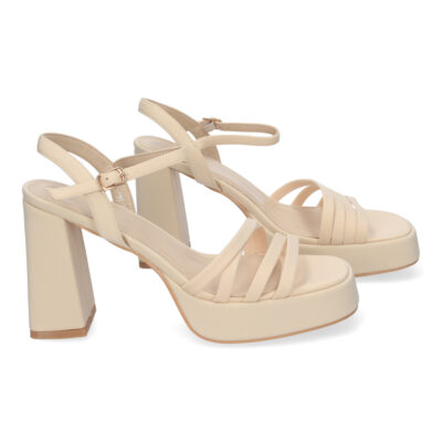 Sandalias Elegantes de Fiesta con Tacón Alto y Plataforma - Imagen 3