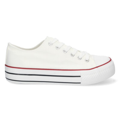 Zapatilla Plana de Lona con Cordones - Imagen 2