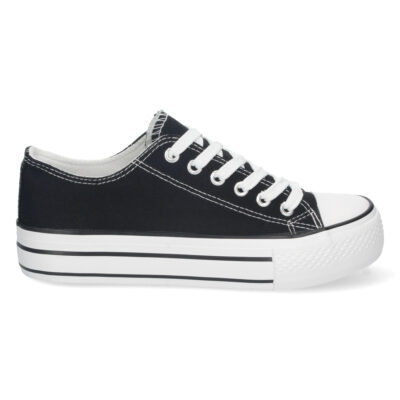 Zapatilla Plana de Lona con Cordones - Imagen 2