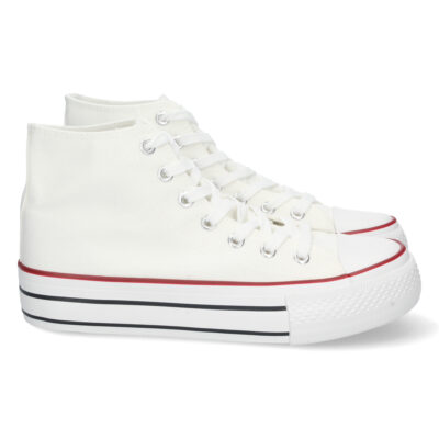 Zapatilla Abotinada de Lona con Cordones