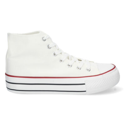 Zapatilla Abotinada de Lona con Cordones - Imagen 2