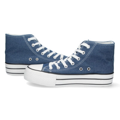Zapatilla Abotinada de Lona con Cordones - Imagen 5
