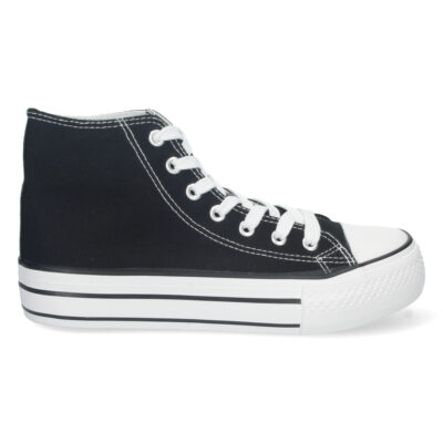 Zapatilla Abotinada de Lona con Cordones - Imagen 2