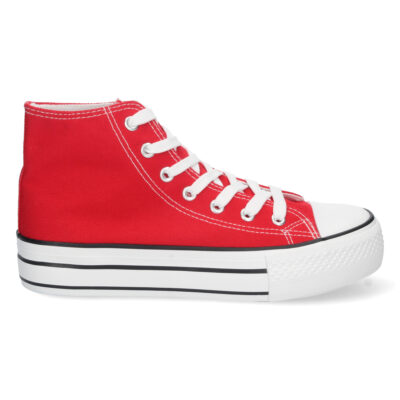 Zapatilla Abotinada de Lona con Cordones - Imagen 2