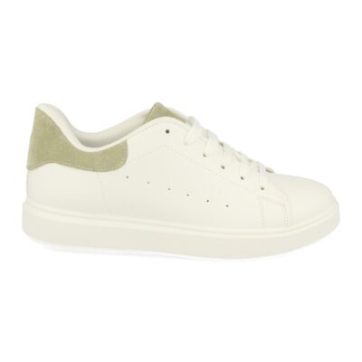 Zapatillas Planas de Mujer con Talon Colorido y Cordones