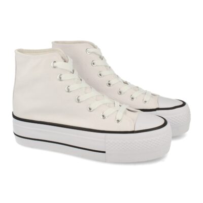 Zapatilla Abotinada de Plataforma con Cordones