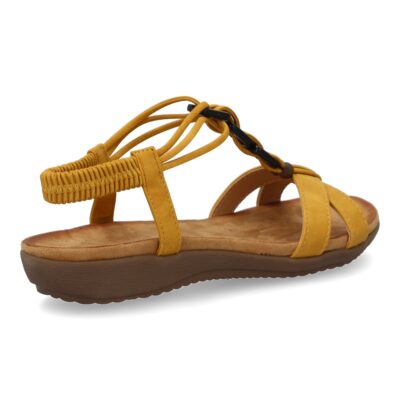 Sandalias planas para mujer, comodas con material elastico en el talon, diseño moderno con adornos en el empeine - Imagen 4
