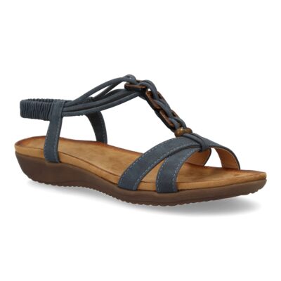 Sandalias planas para mujer, comodas con material elastico en el talon, diseño moderno con adornos en el empeine - Imagen 3