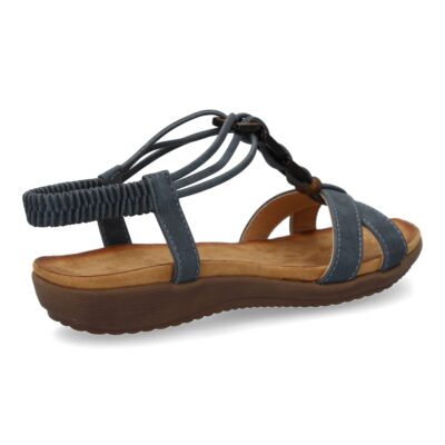 Sandalias planas para mujer, comodas con material elastico en el talon, diseño moderno con adornos en el empeine - Imagen 4