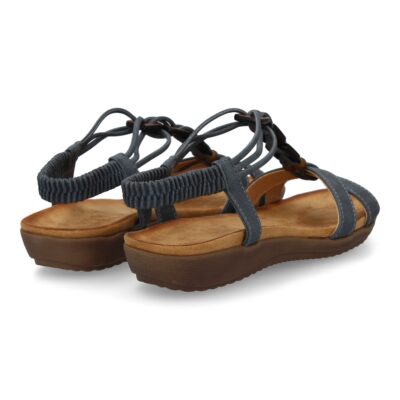Sandalias planas para mujer, comodas con material elastico en el talon, diseño moderno con adornos en el empeine - Imagen 5