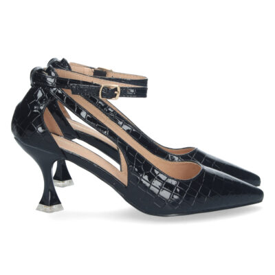 Zapato de Tacon Fino con Cierre de Hebilla