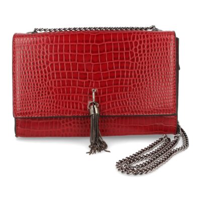 Bolso de Mano con Correa y Borla Metalicas