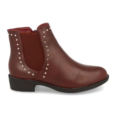 Botin de Mujer con Elastico y Adornado con Tachuelas