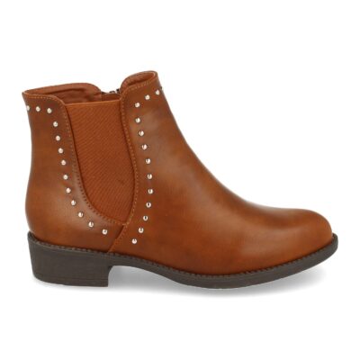 Botin de Mujer con Elastico y Adornado con Tachuelas