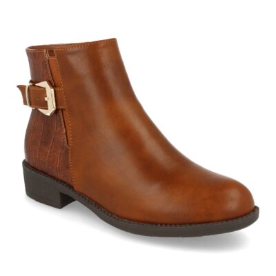 Botin Plano con Estampado de Cocodrilo y Cremallera - Imagen 2